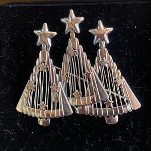 BestVintage 3 Christmas tree pendant/brooch